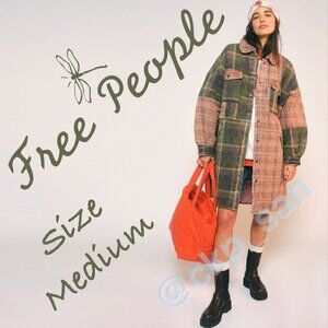 Free People Sammi Shirt Jacket Sz M